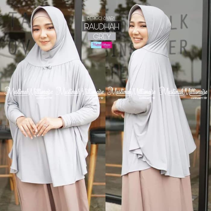 Bergo Hijab Jilbab Kerudung Lengan Panjang Syar'-i Jersey Adem RAUDHAH