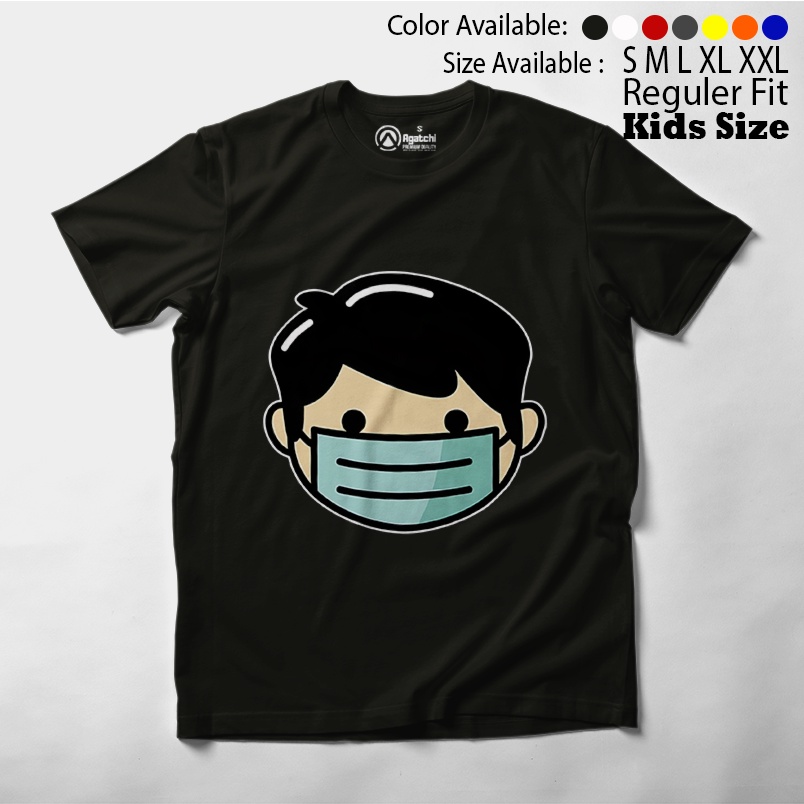 Baju Anak / Kaos Atasan Anak / Kids T Shirt Kids With Masker