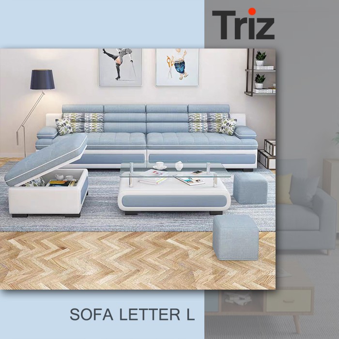 Triz Furniture Furniture Sofa Sofa Minimalis Kursi Ruang Tamu - Biru