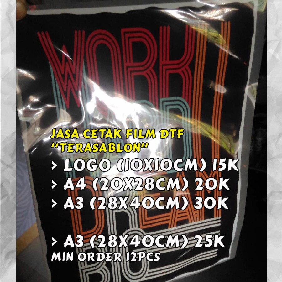 JASA PRINT DTF A3 SIAP PRESS | CETAK FILM DTF