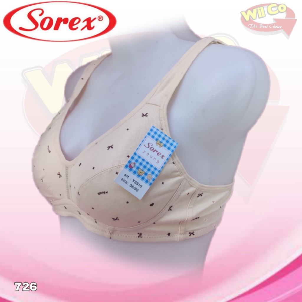 K726 - [Harga Per 1 Pcs] BRA/BH ANAK REMAJA WANITA PAKAIAN DALAM ANAKSOREX BUSA TIPIS TANPA KAWAT  DUA PENGAIT