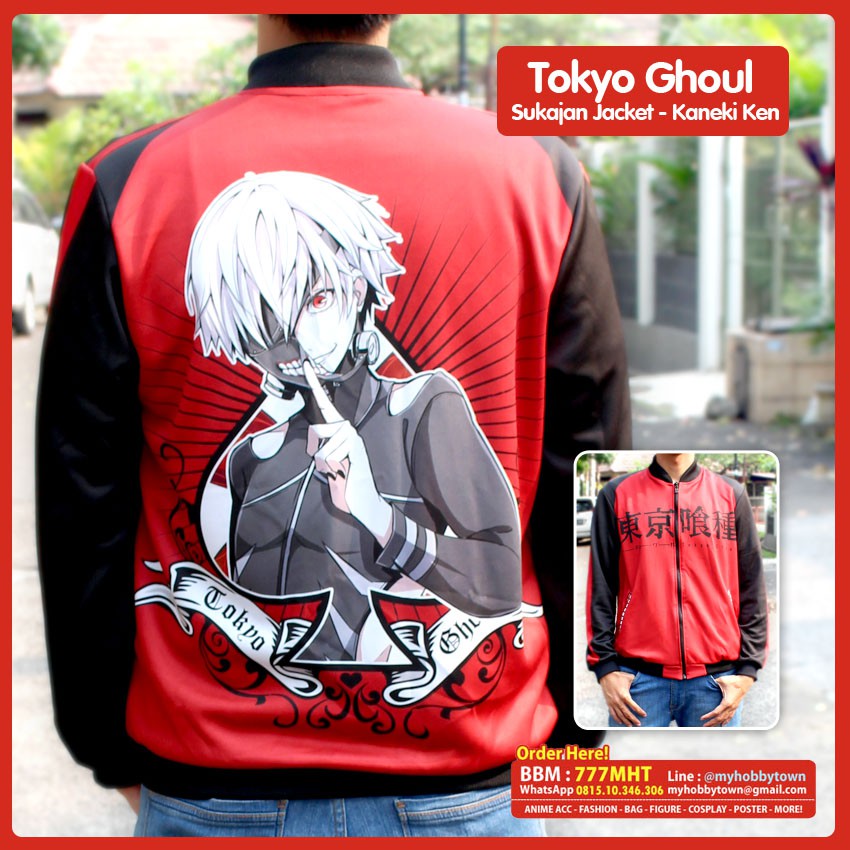 Jaket Anime Sukajan Tokyo Ghoul : Kaneki Ken