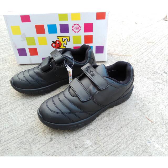 Sepatu fladeo anak.sepatu anak hitam polos