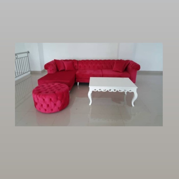 Satu set Sofa + Satu Stool