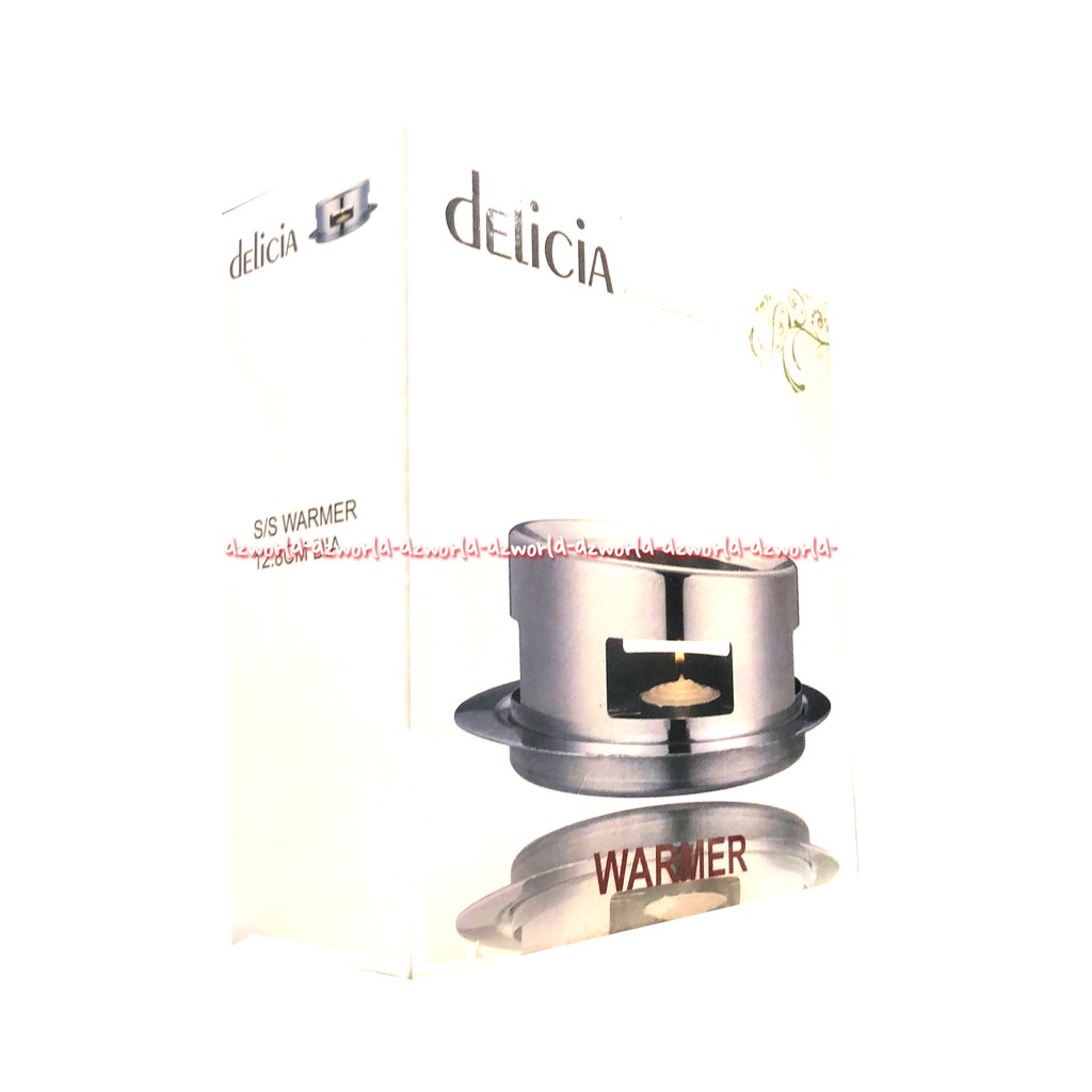 Delicia Warmer Panci Mini Pemanas Dengan Lilin Diameter 12cm Pemanas Makanan Delikia Pan Warm
