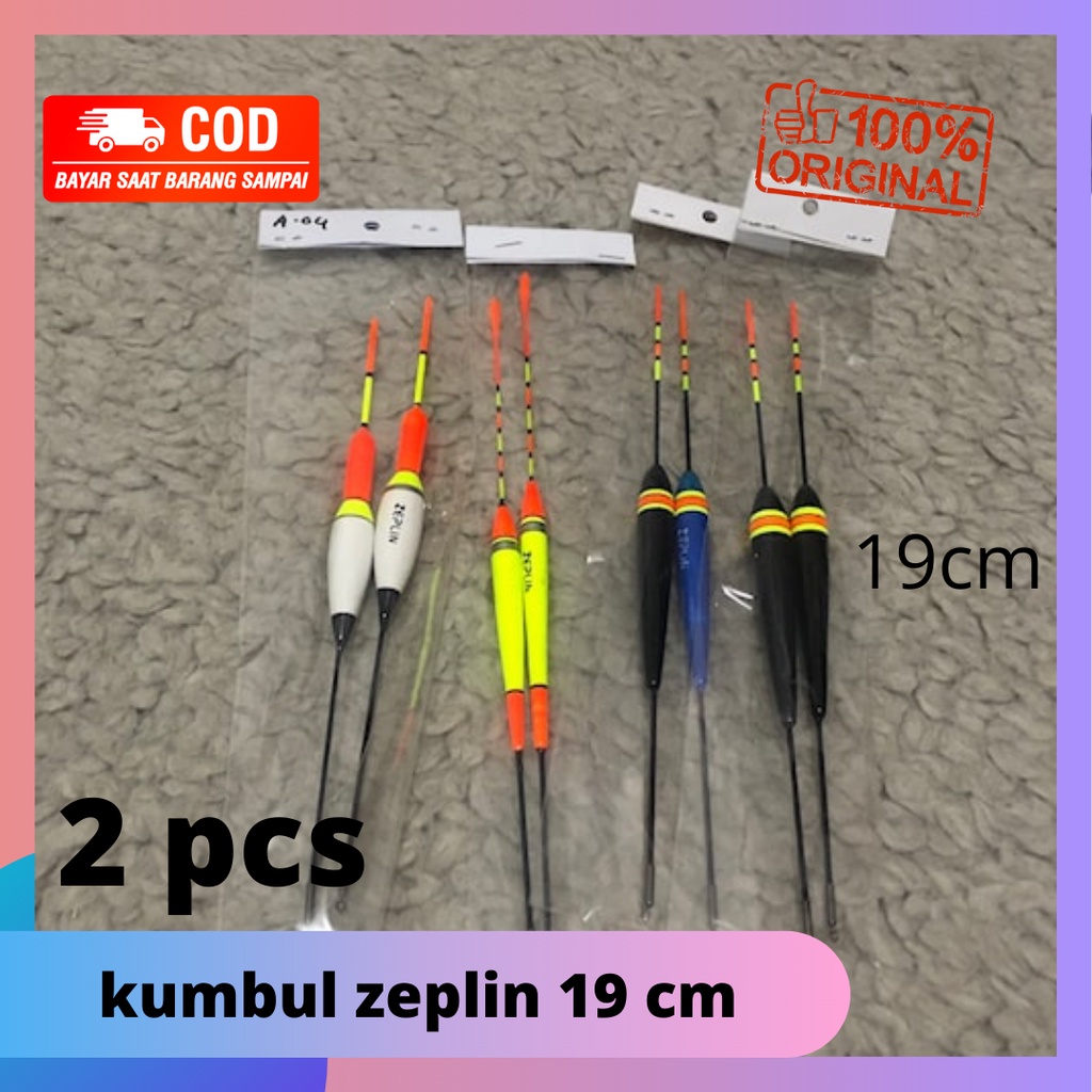 pelampung pancing kumbul apung anti badai panjang 19cm bandul zeplin