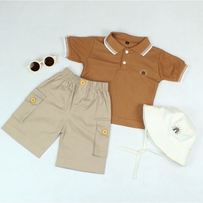 CARGO PANTS - Promo 10.10 Celana Cargo Anak Premium Stretch Melar Pendek Kids Cowok Cewek Lucu Murah 1-4 Tahun