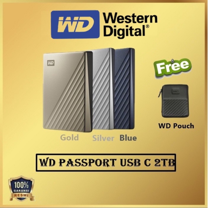 WD MY Passport Ultra USB-C 2TB USB Type C USBC USB C 2 TB