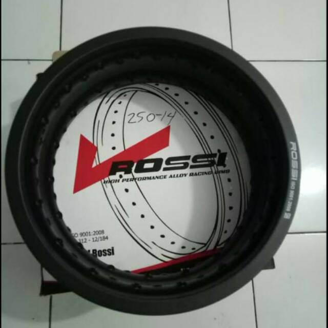 Velg Rossi 250 X 14 Wm Hitam (250 Ring 14) Matic