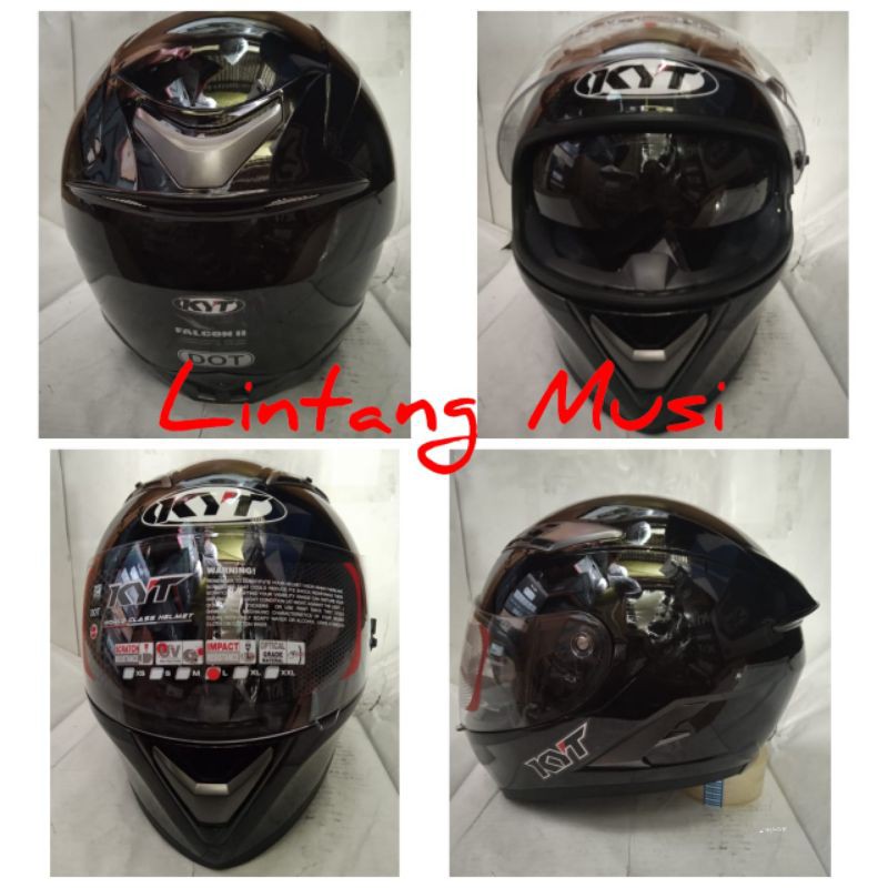 KYT FALCON BLACK GLOSSY