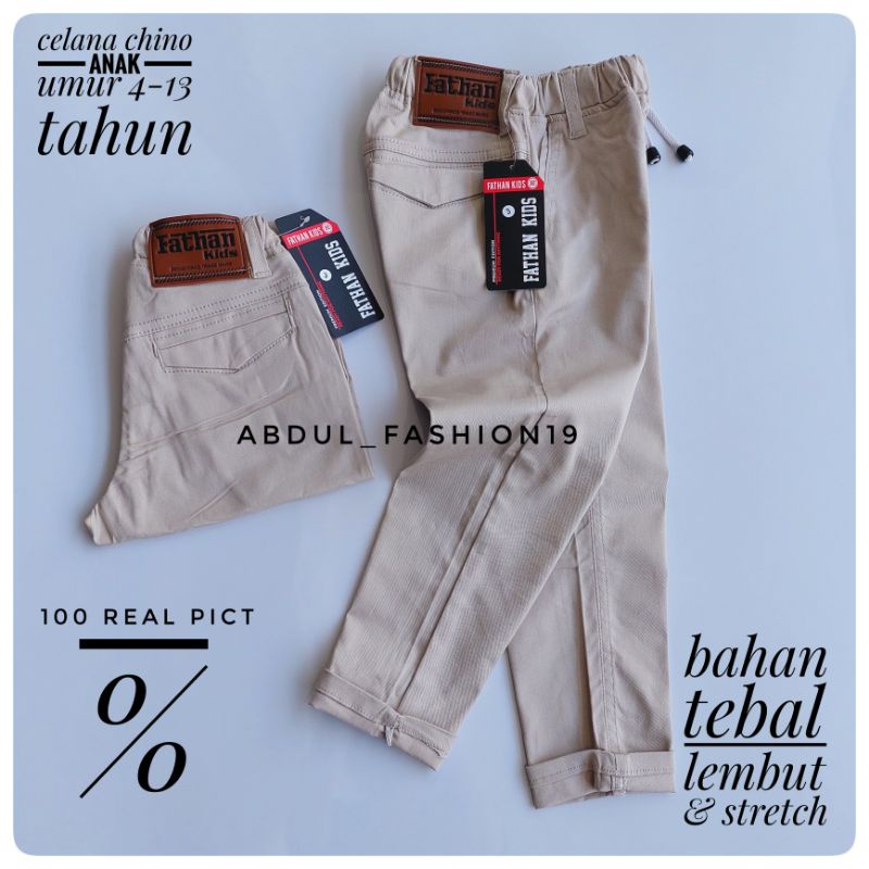 Celana Chino Panjang Anak laki laki 4-13 tahun Bahan Katun Celana Chino Anak Cinos Anak Chinos anak