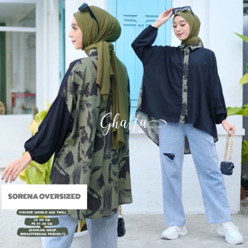 Atasan Kemeja Wanita Casual Rayon Jumbo Oversize Terbaru