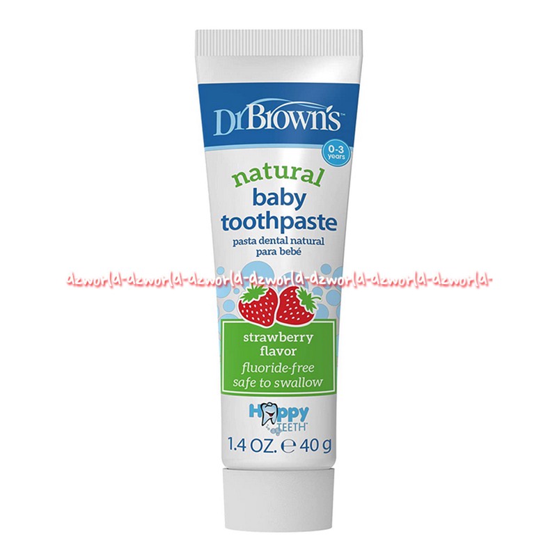 Dr Brown's 40gr Natural Baby Toothpaste Strawberry Flavour Odol Pasta Gigi Bayi Anak Dr Brown Browns