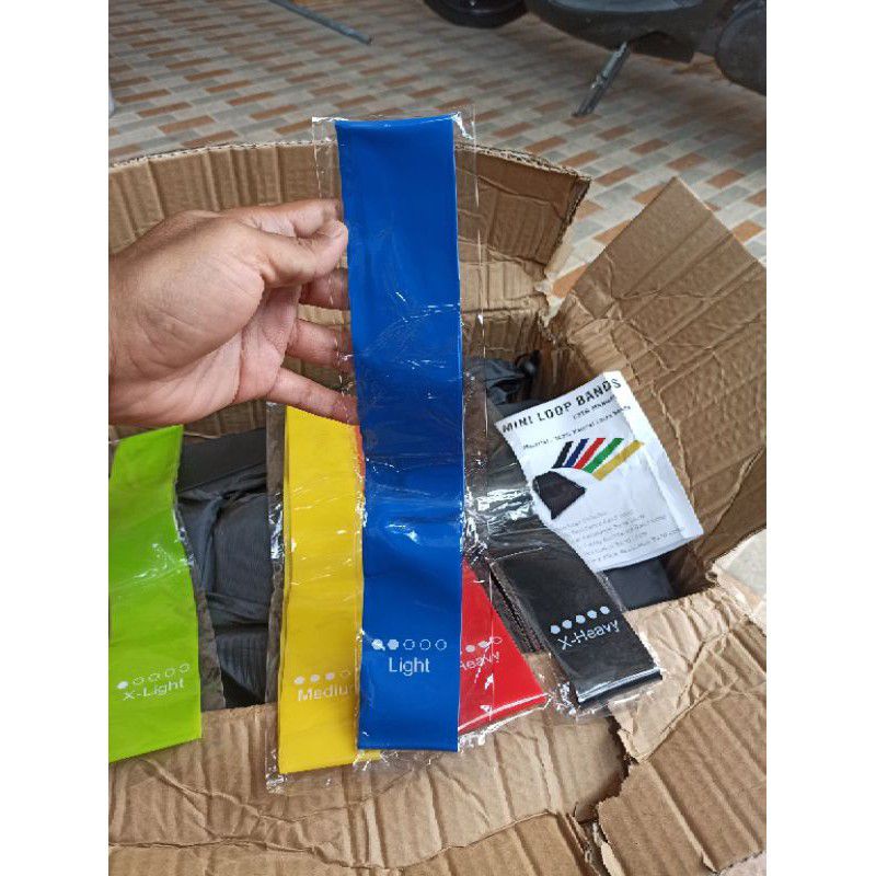{{ORIGINAL}} Termurah...!!! (Bayar ditempat) 11pcs / Set Resistance Band Latex Fitness-Tension ligh