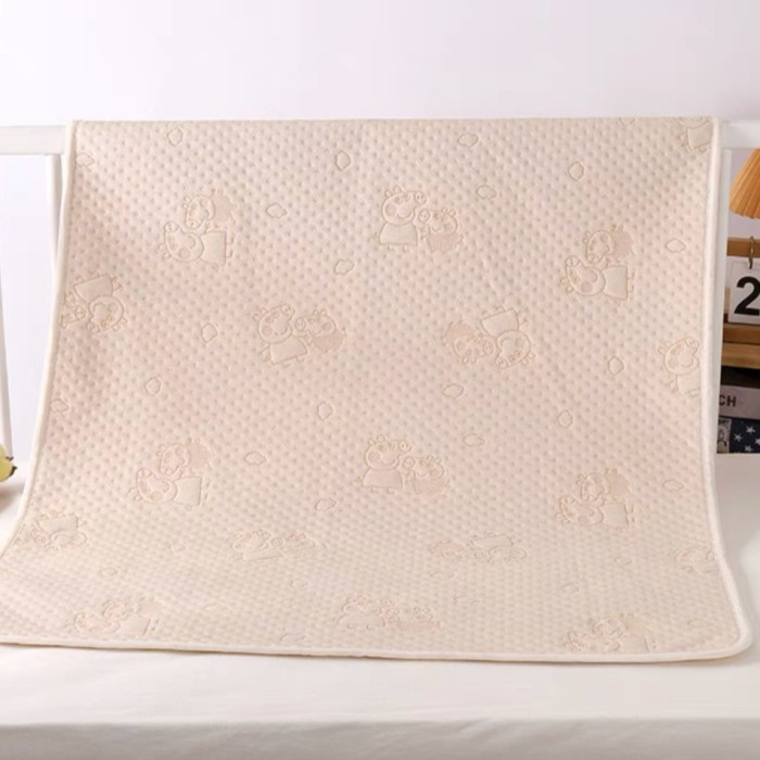 Perlak Alas Bayi Katun Waterproof/Perlak Alas Bayi Ganti Popok kain - 50*70cm, motif garis