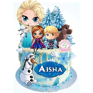FROZEN CHIBI CAKE TOPPER
