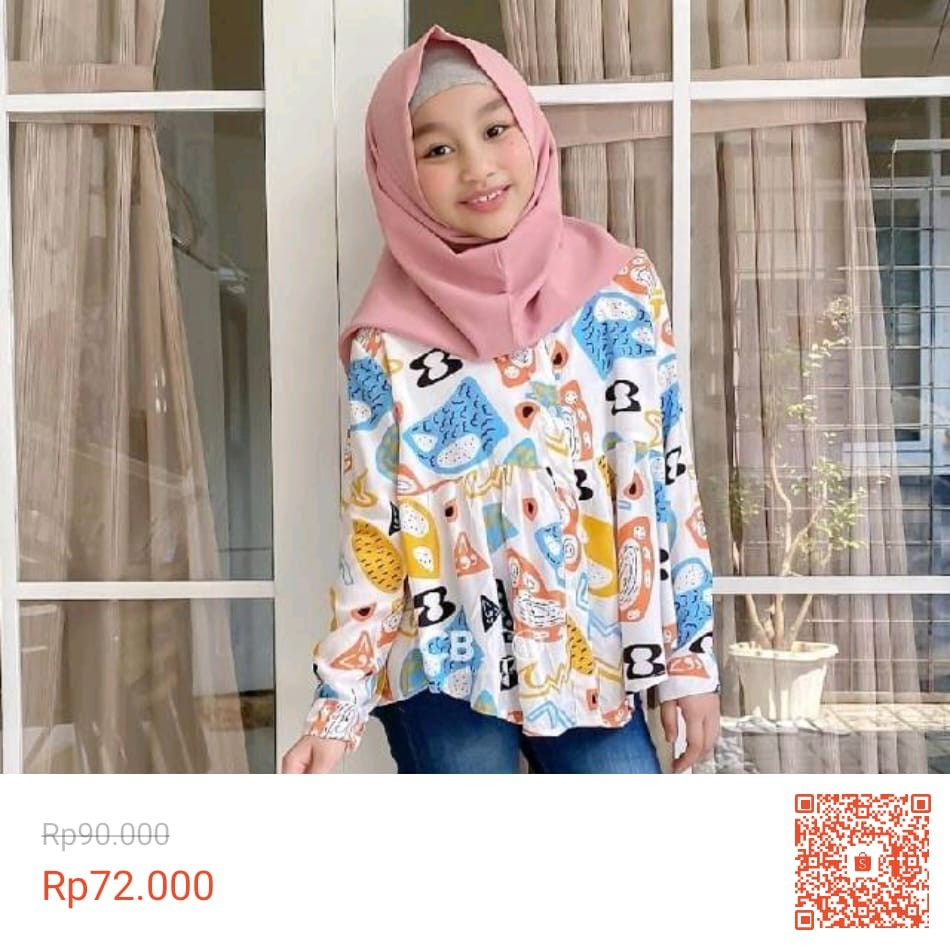 Hope Girl By Cb.co | Kemeja Anak Sd Smp Couple Rayon Motif