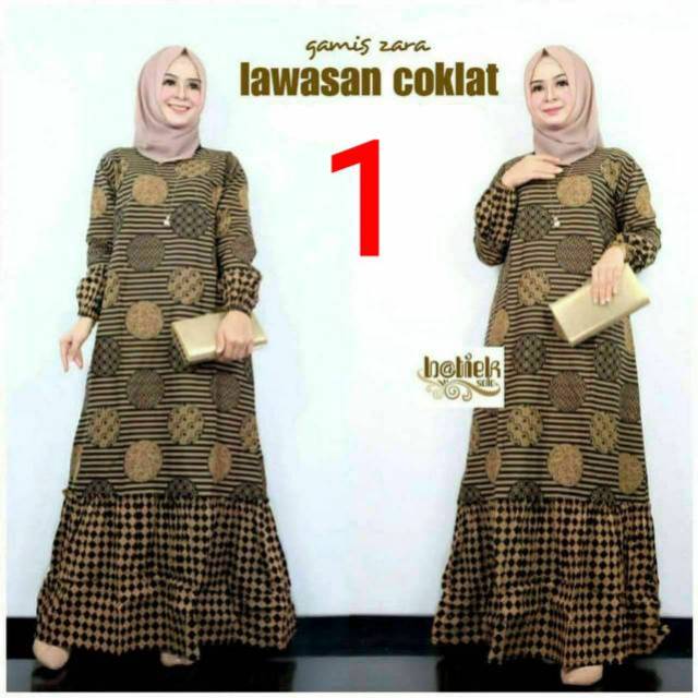 Gamis Batik Zara Genes Sogan Shopee Indonesia Gamis Batik Zara Genes Sogan Shopee Indonesia