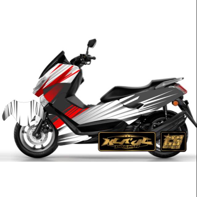 Decal nmax abu/hitam grafis