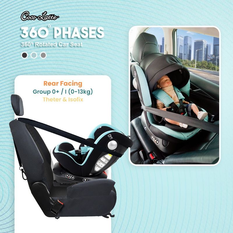 Cocolatte Carseat CL 880 360˚ Phases (360˚ Rotated Carseat ) Kursi Mobil Bayi