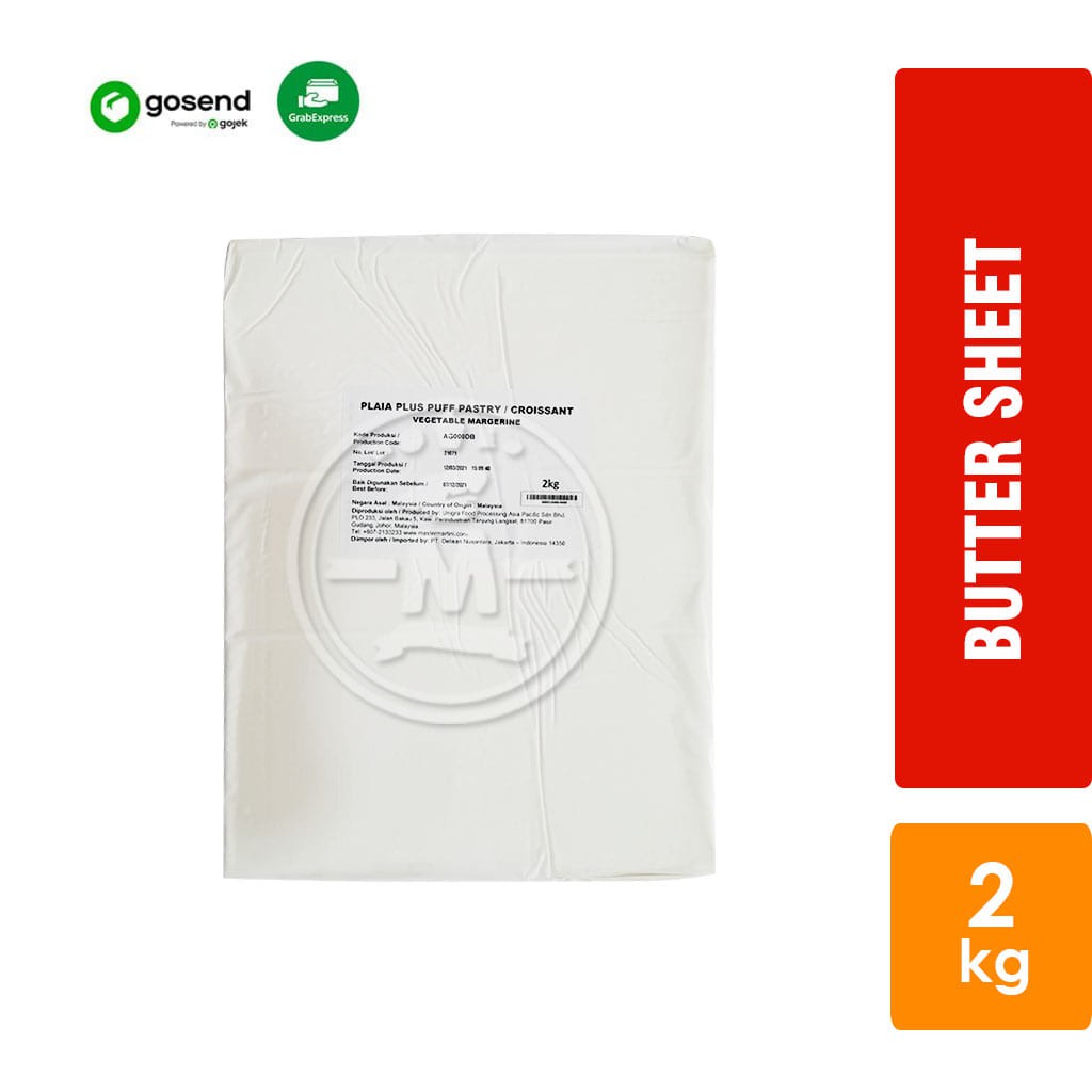 

Plaia Plus Puff Pastry Croissant / Plaia Butter Sheet [2 kg] KHUSUS GOSEND