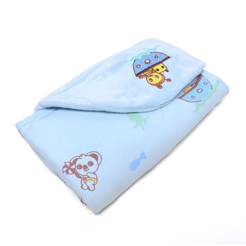 BABYBEE Fluffy Hooded Blanket XL - Selimut Bayi