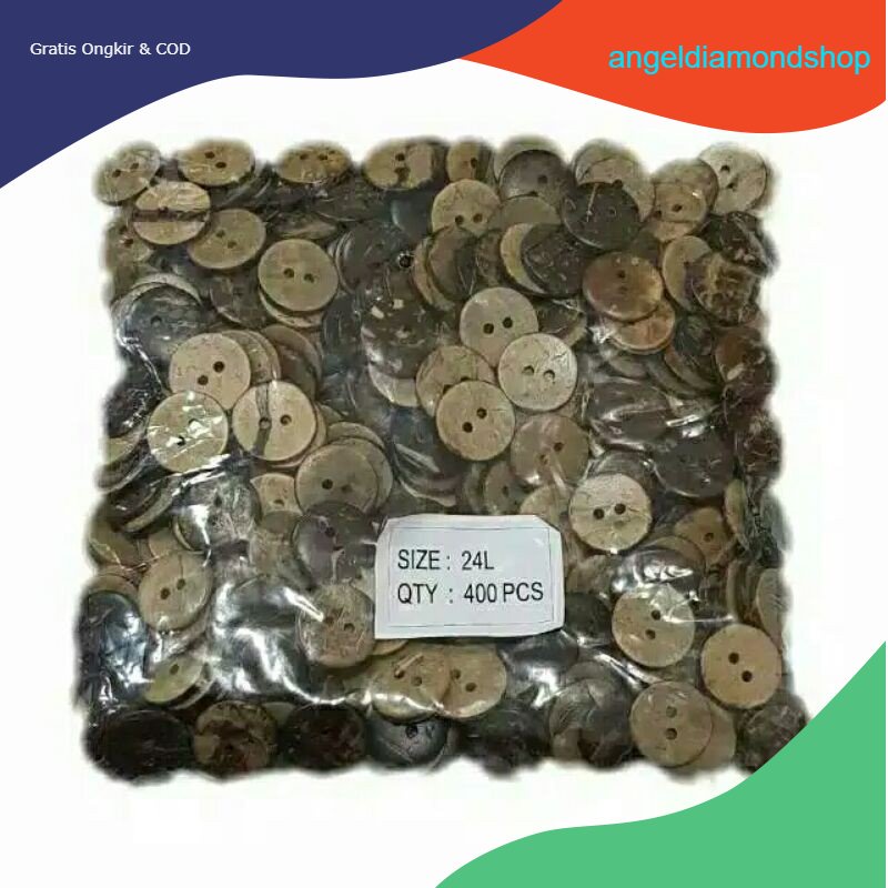 Isi 400 pcs - Diameter 15 mm Kancing Batok 15 mm