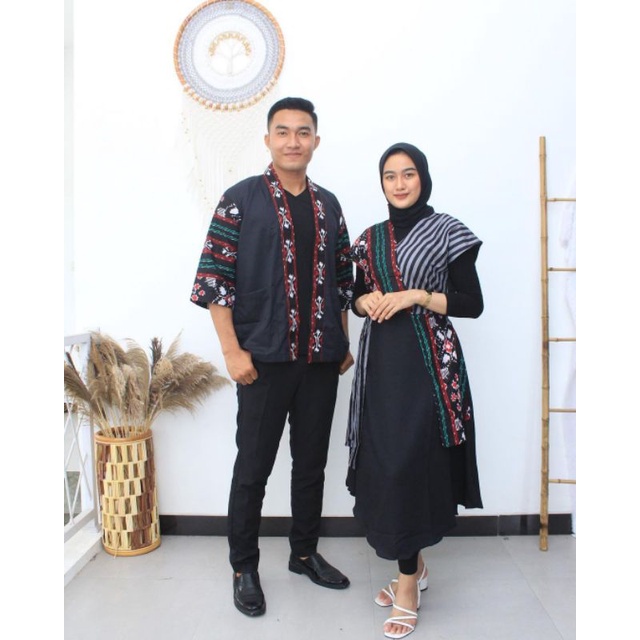 Set kimono couple tenun etnik
