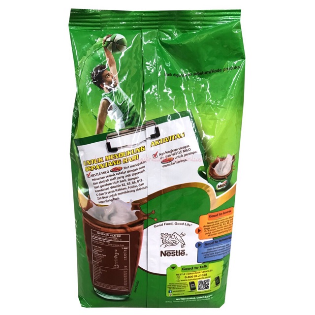 Milo Nestle Susu 3 In 1 Activ Go Polybag 1kg Milo Bubuk Coklat Kemasan Ekonomis