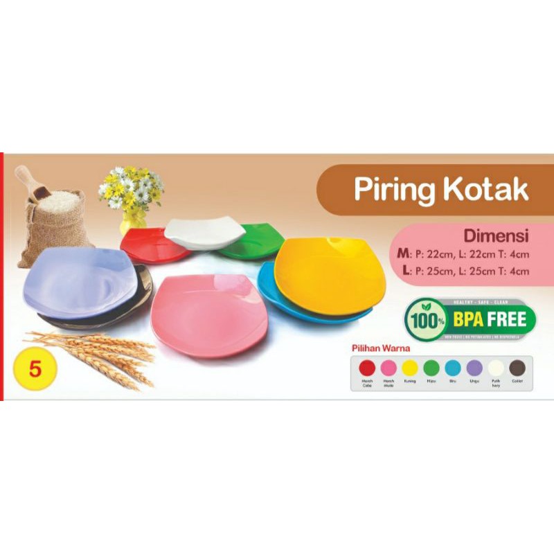 Hoya Piring Plastik Kotak Hoya L