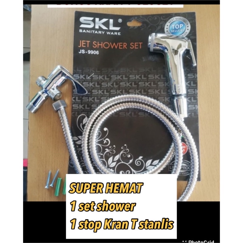 Promo paket shower toilet bidet jet washer stanlis+kran shower cbng,jet shower,shower pket hmt shower plus kran shower toilet jet washer stainless + stop kran stainless sus 304/ jet washer stainless plus stop kran 1/2 inc sus 304
