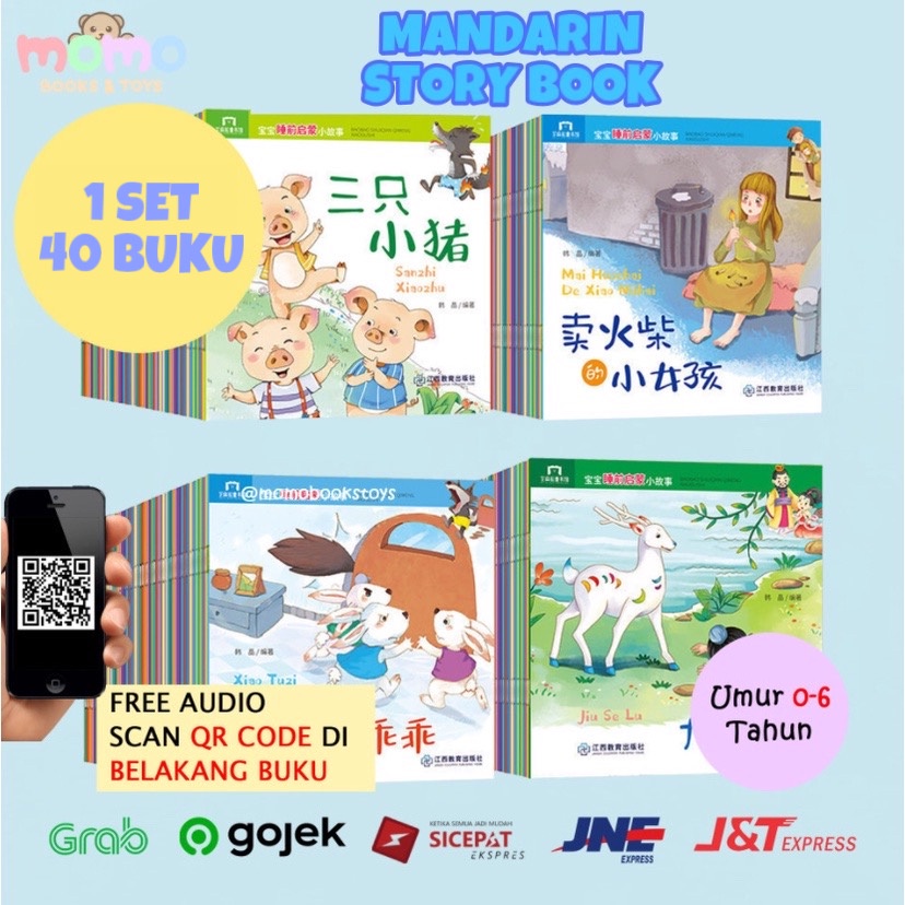 [MOMO] 1 SET 60 Buku Cerita Mandarin Anak (Age 0-6) | Chinese Story Book Full Color / Buku Bahasa Ma