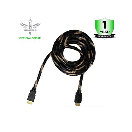 Kabel hdtv 1.4 nyk 5m male-male gold 3d ethernet 240hz for pc laptop ps 3 4 - Cable hdtv 5 meter 4k 2k uhd