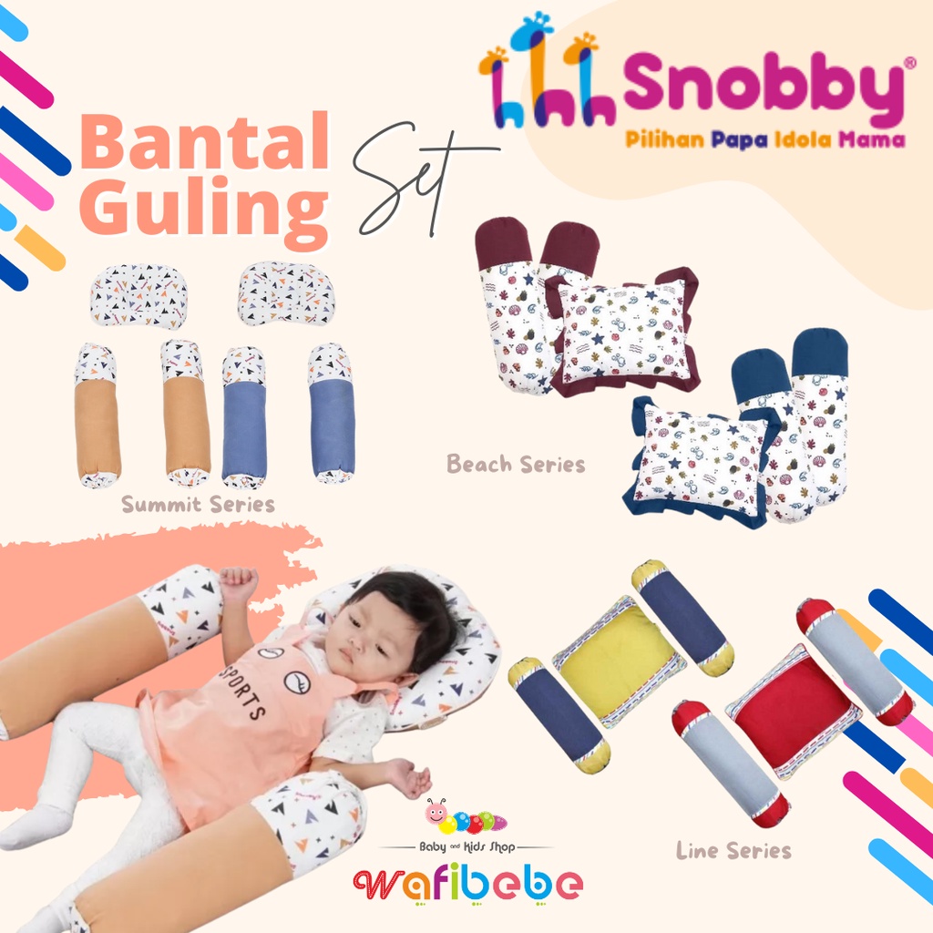 Snobby Baby Bantal Guling Set Bayi Line Summit Beach Series