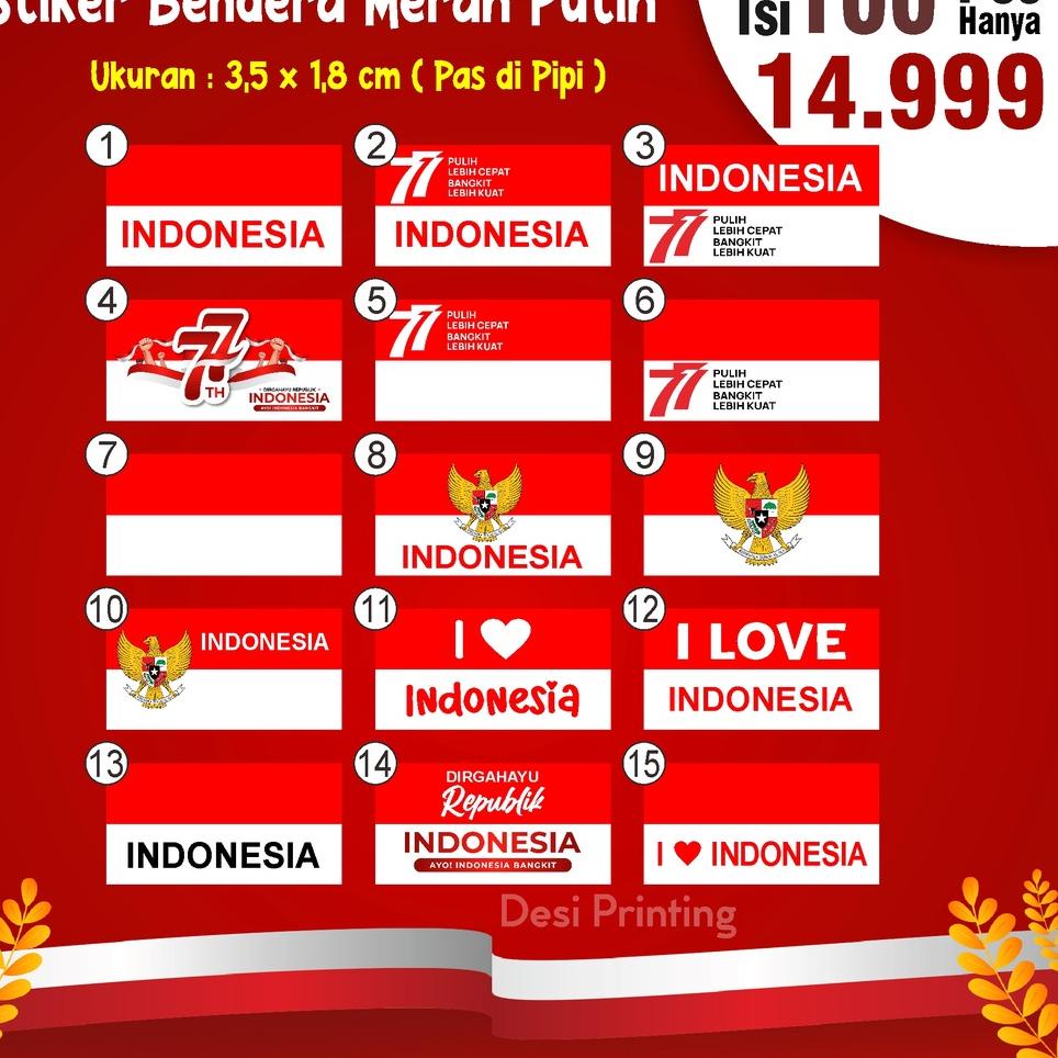 

ㅝV Stiker Pipi Bendera Merah Putih 1 Pcs (PREMIUM) NEW 2792 ◘