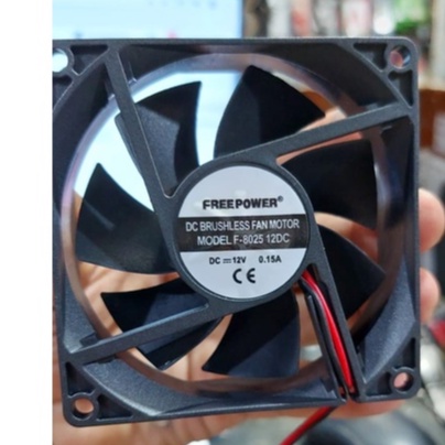 Kipas Power amplifier 8cm x 8cm fan dc 12v