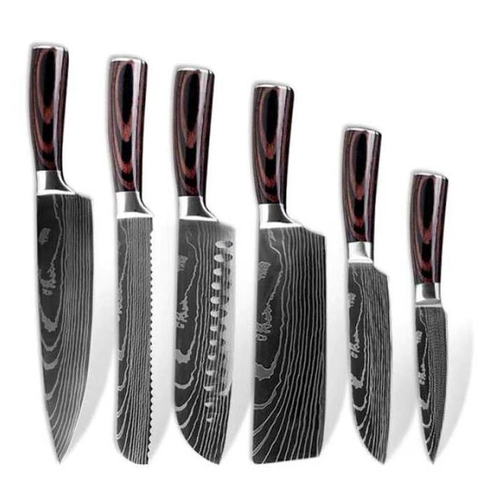 

XITUO SET PISAU DAPUR DAMASCUS PATTERN STAINLESS STEEL 6 PCS - DL6 BVN65496G