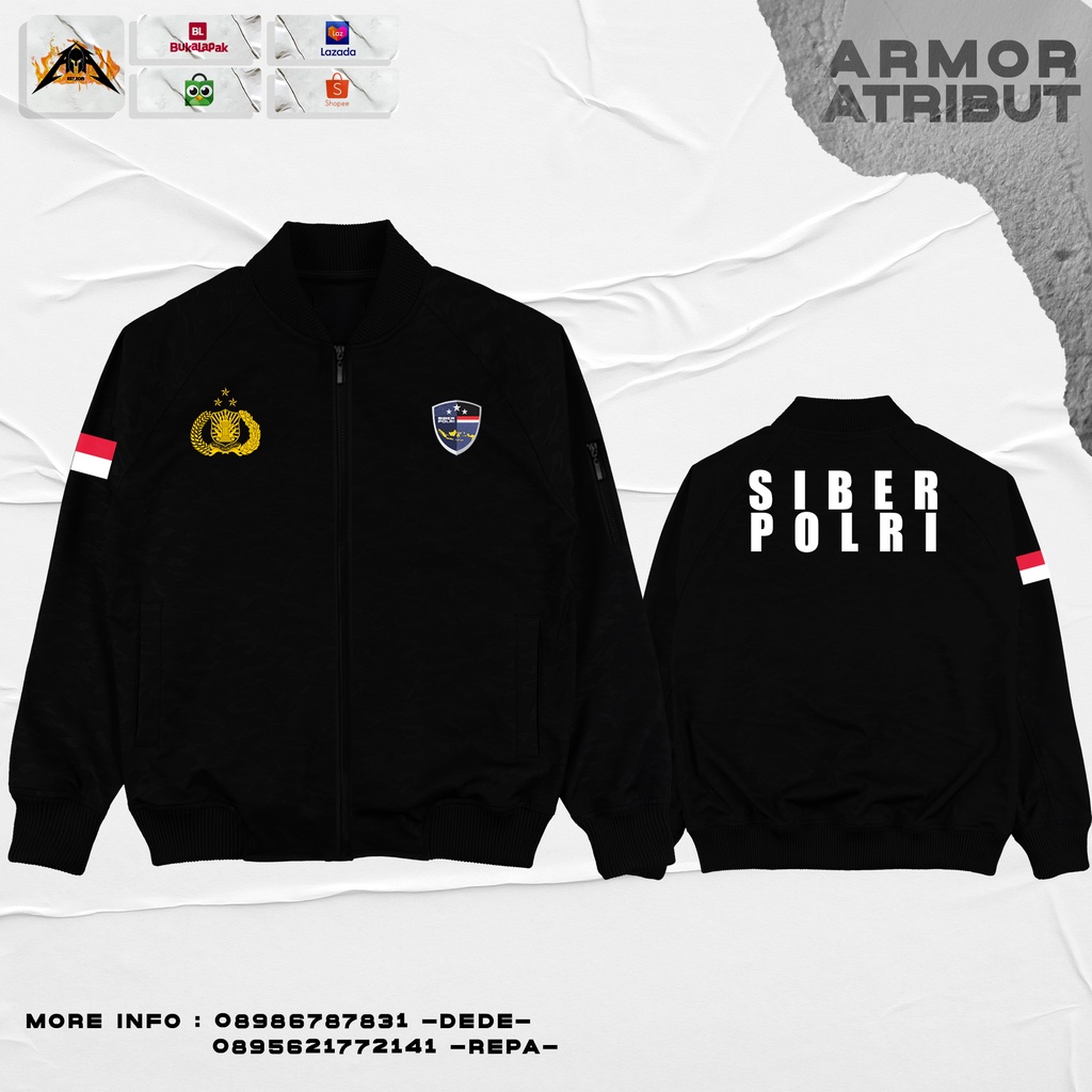 jaket bomber siber polri polisi - Armor Atribut