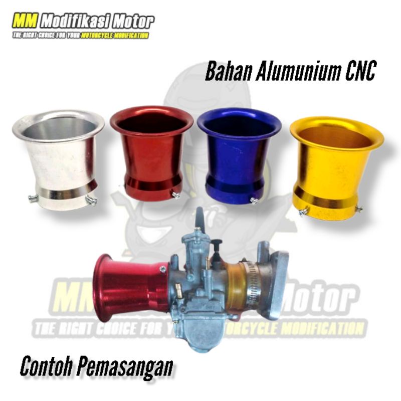 Corong Karbu PE 26 dan PE 28 Panjang Velocity Filter Untuk Karburator PE 26 dan PE 28 MM 4 Variasi W