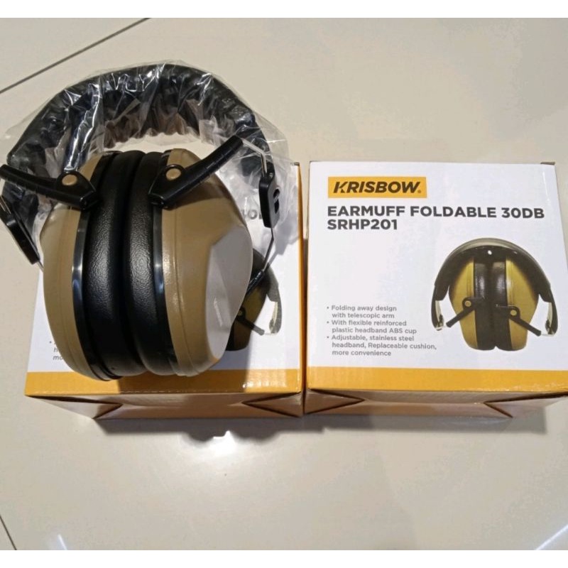 Krisbow earmuff safety 30db/penutup telinga/pelindung telinga anti bising