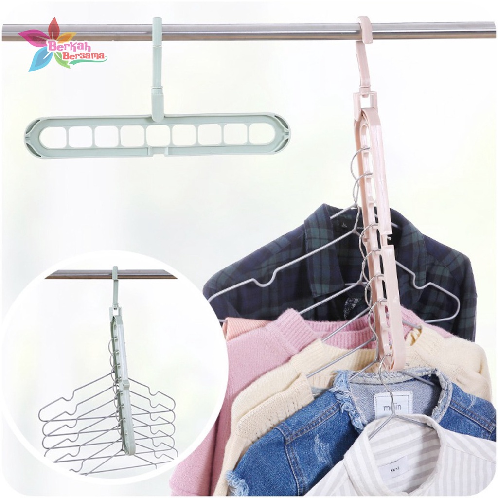 RT33 GANTUNGAN LEMARI BAJU PAKAIAN MAGIC HANGER INSTANT 9 IN 1 JEMURAN LAUNDRY ANTI KARAT MULTIFUNGSI SERBAGUNA BB6015