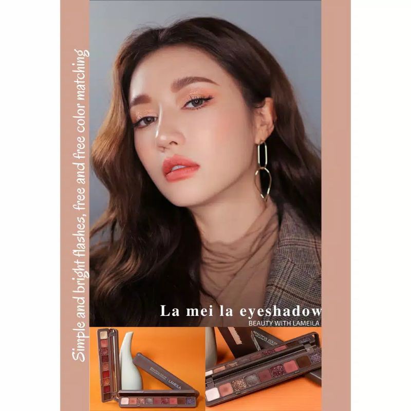 LAMEILA Eyeshadow palet 9 warna Eyeshadow shimmer lameila