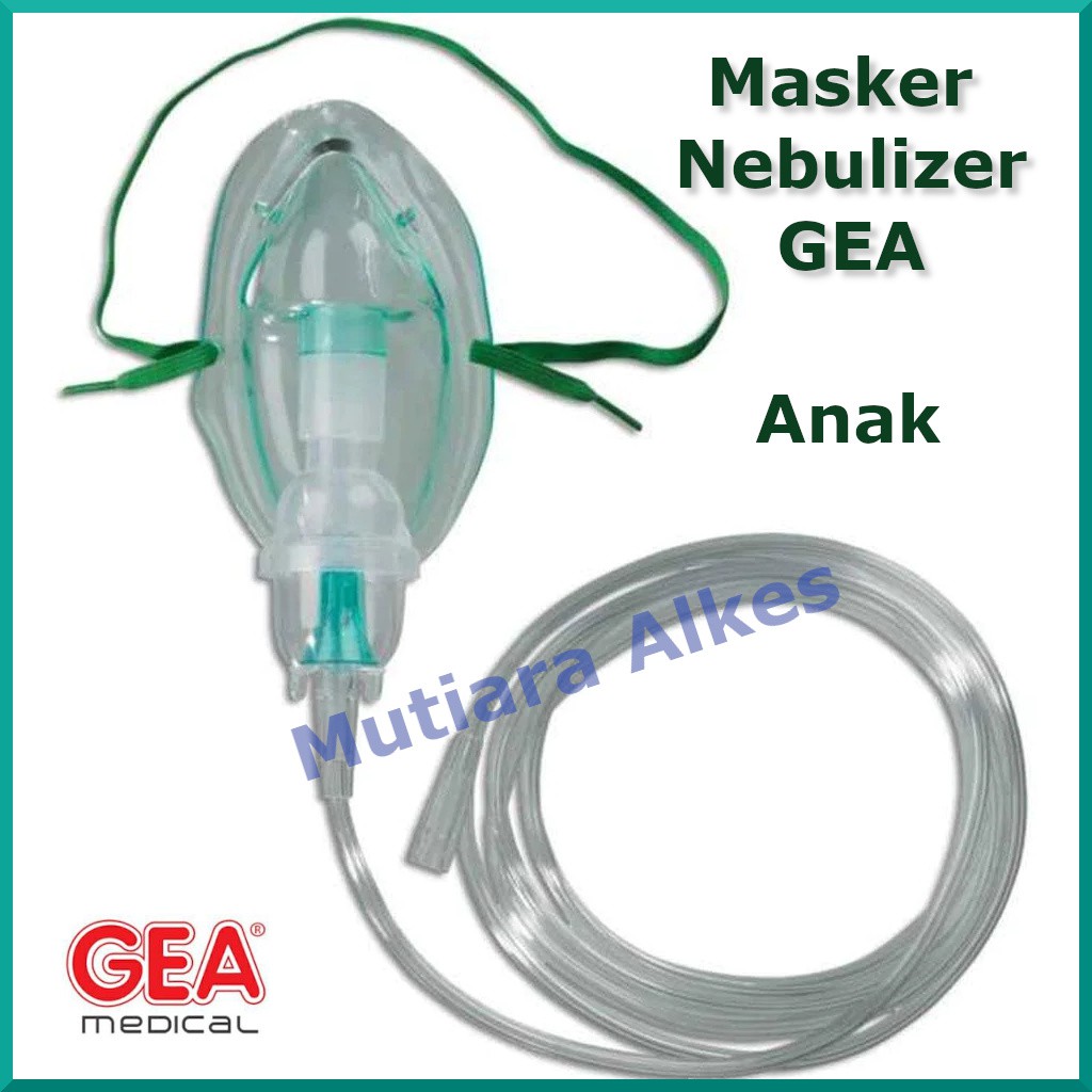 Masker Nebulizer Anak Child Merk GEA / Medical Nebuliser  Mask / Masker Uap