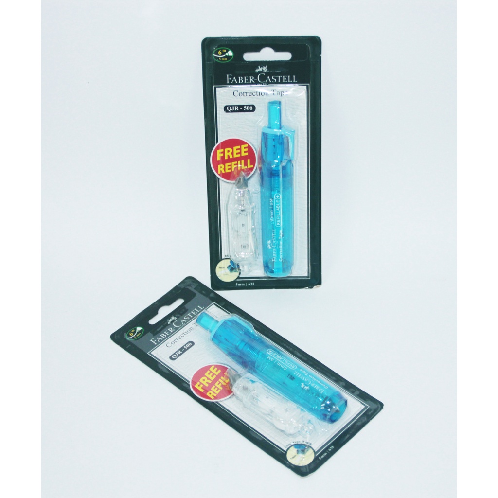

Correction Tape Faber Castell QJR-506 Ukuran 5mm x 6M Warna Biru