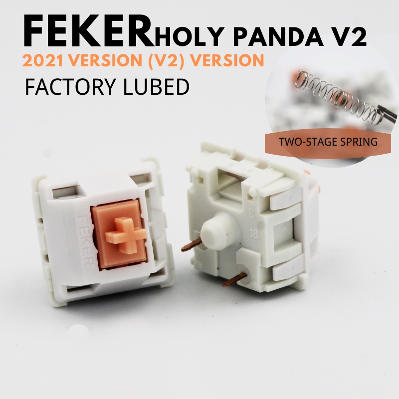 70 90 110 PCS 3 Pin FEKER St. 110 PCS Keyboard Mekanikal Desain Panda Matcha Axis is Similar To The Holy Panda Kerangka Atas Pengganti Bahan Polycarbonate