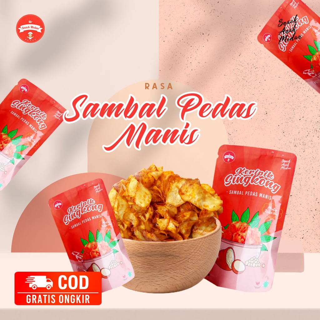 

Keripik Singkong Rasa Sambal Pedas Manis Murah / Keripik Ubi Pedas Manis Enak