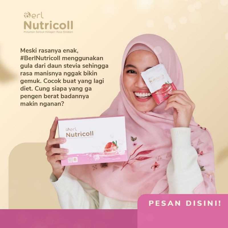 

B ERL NUTRICOLL MINUMAN SERBUK KOLAGEN RASA STROBERI AMAN HALAL