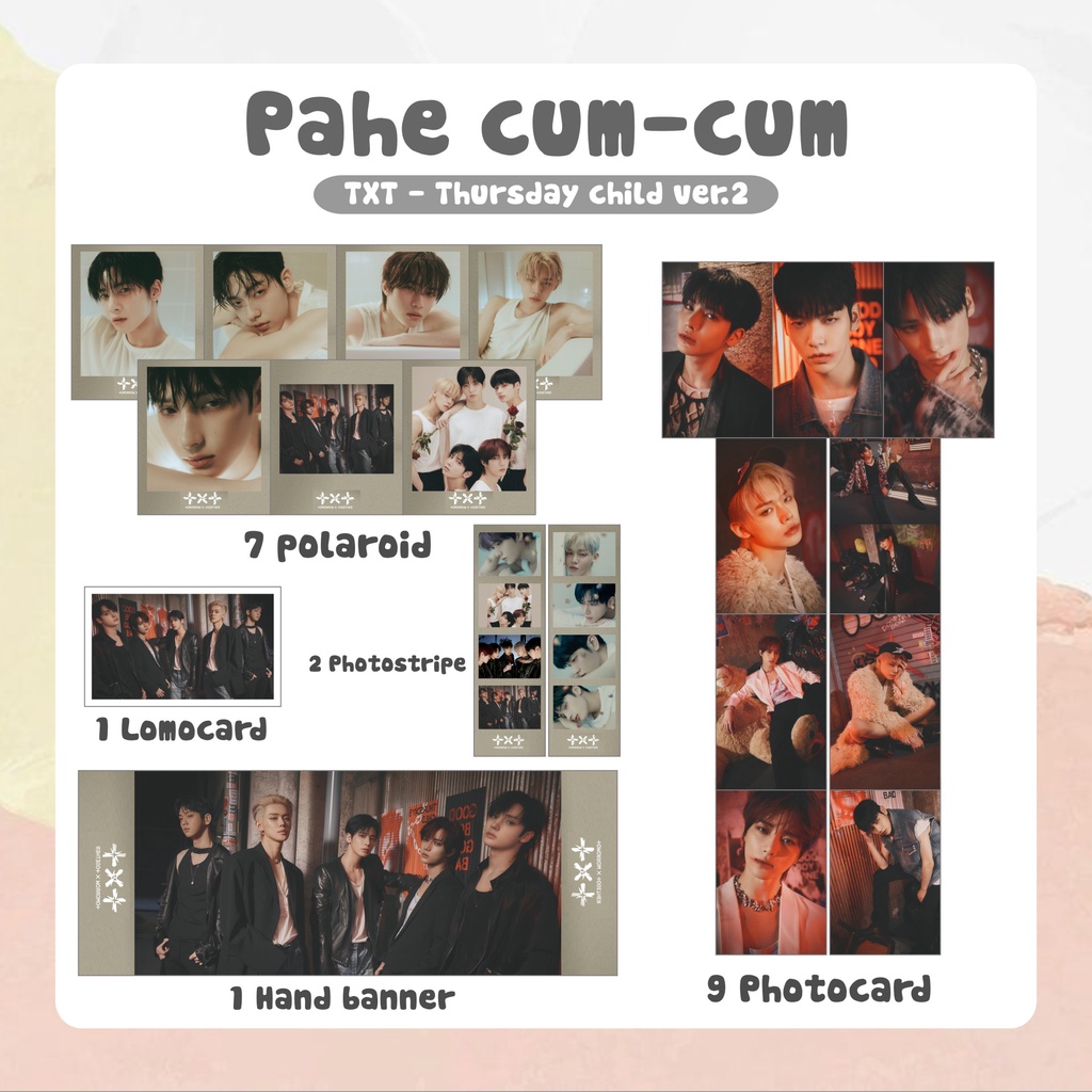 Pahe TXT Photocard Lomocard bunflag temptation frezee