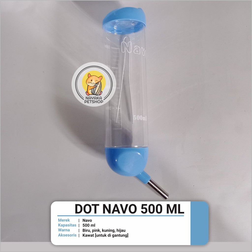 Dot Botol Minum Navo 500 ml | Dot Botol Minum Kucing, Marmut Guinea Pig, Kelinci, Musang