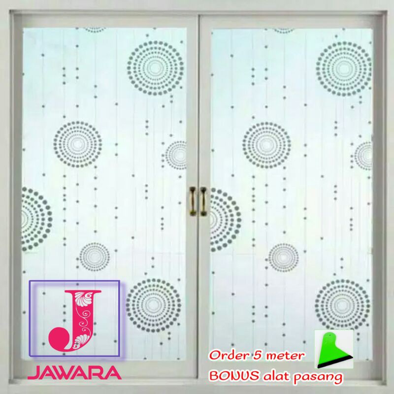 STIKER KACA MOTIF TIRAI, STICKER KACA JENDELA RUMAH